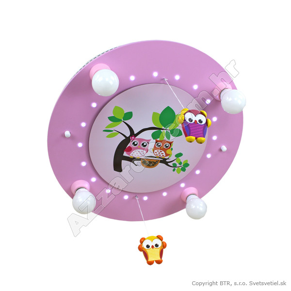 Elobra Owl family Top - pink - 