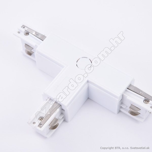 TRACK 3LINE T CONNECTOR LEFT WH - 
